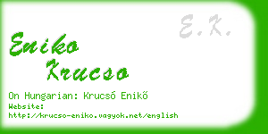 eniko krucso business card